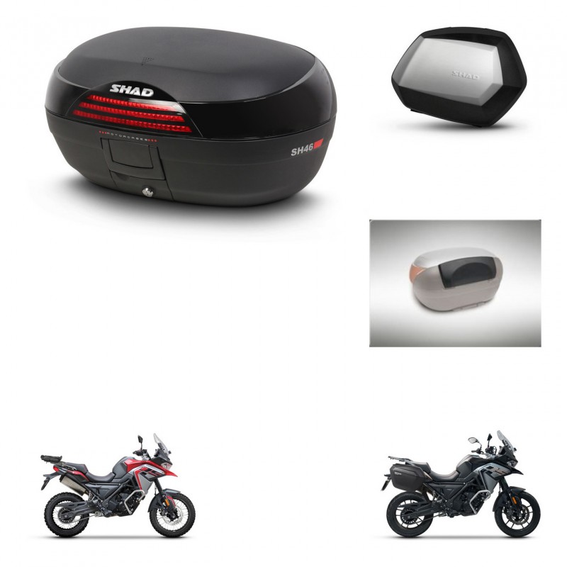 SHAD Maletas SH35 PREMIUM + soporte montaje baul SH46 accesorios 45 L KIT-480432