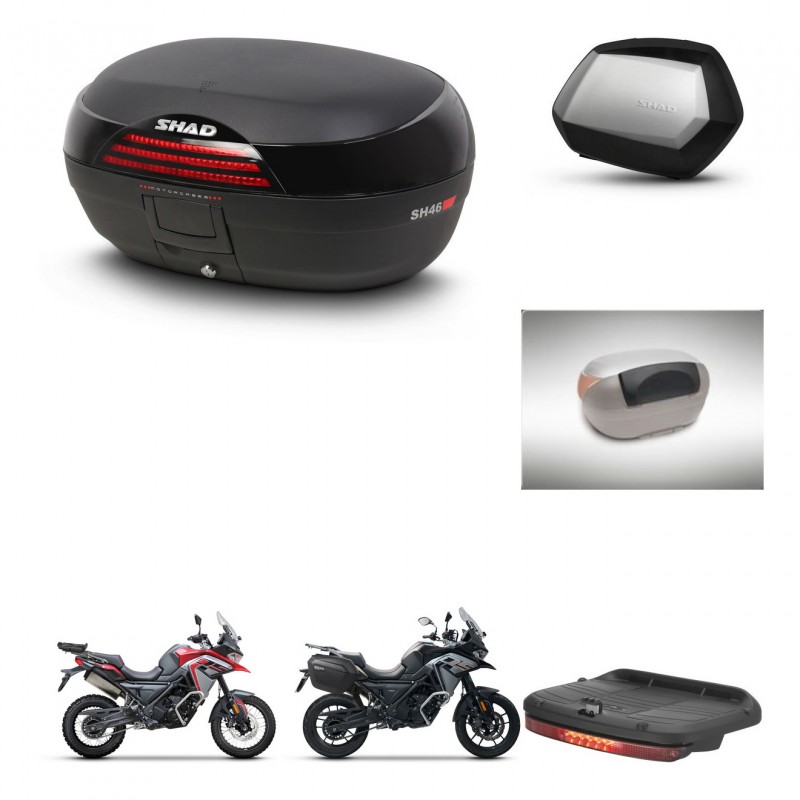 SHAD Maletas SH35 PREMIUM + soporte montaje baul SH46 accesorios 45 L KIT-480438