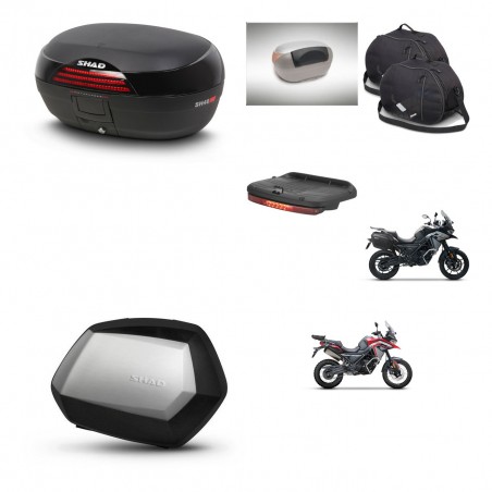 SHAD Maletas SH35 PREMIUM + soporte montaje baul SH46 accesorios 45 L KIT-480439