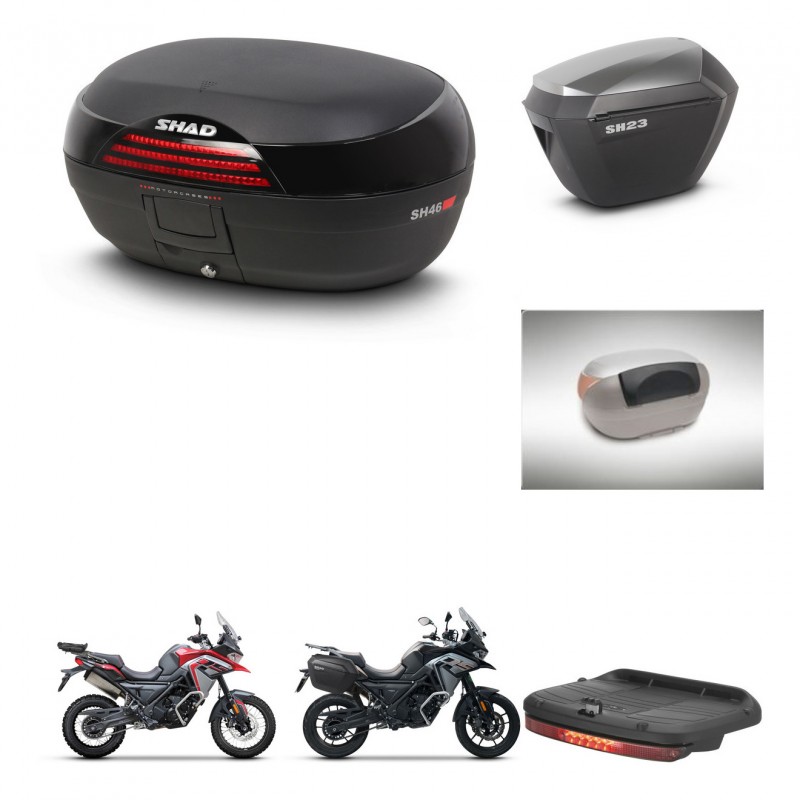 SHAD Maletas sh23 alu + soporte montaje baul SH46 accesorios 45 L KIT-480440