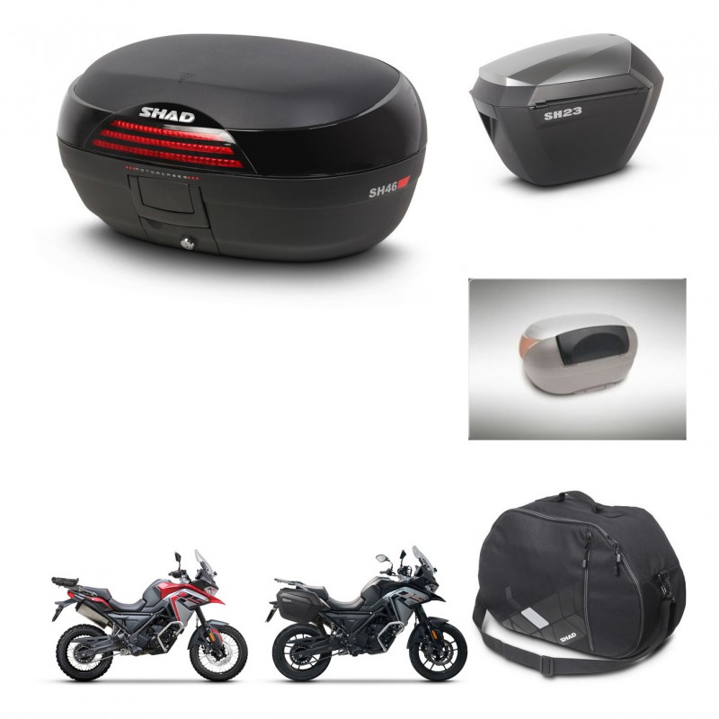 SHAD Maletas sh23 alu + soporte montaje baul SH46 accesorios 45 L KIT-480446