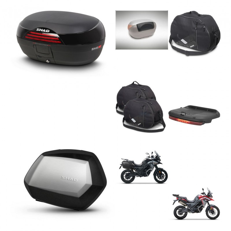 SHAD Maletas SH35 PREMIUM + soporte montaje baul SH46 accesorios 45 L KIT-480451