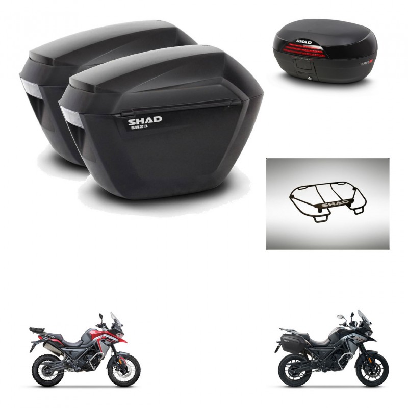 SHAD SH46 trunk + mounting bracket sh23 suitcases accessories 45 L KIT-480455