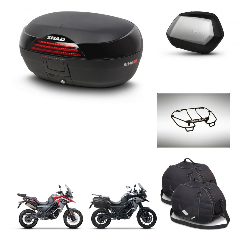SHAD Maletas SH35 PREMIUM + soporte montaje baul SH46 accesorios 45 L KIT-480457