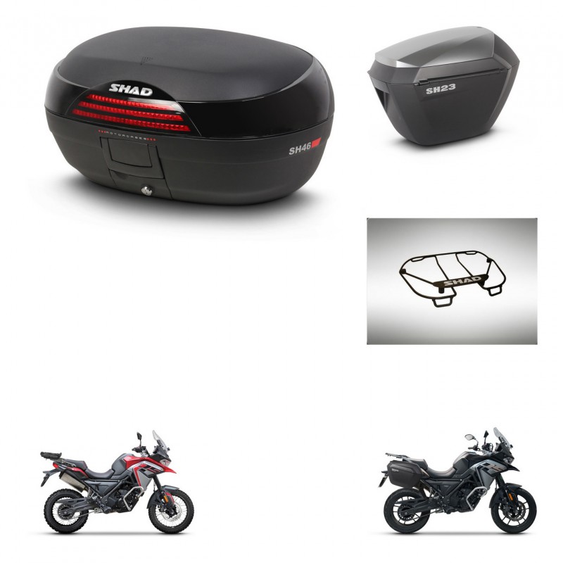 SHAD Maletas sh23 alu + soporte montaje baul SH46 accesorios 45 L KIT-480458