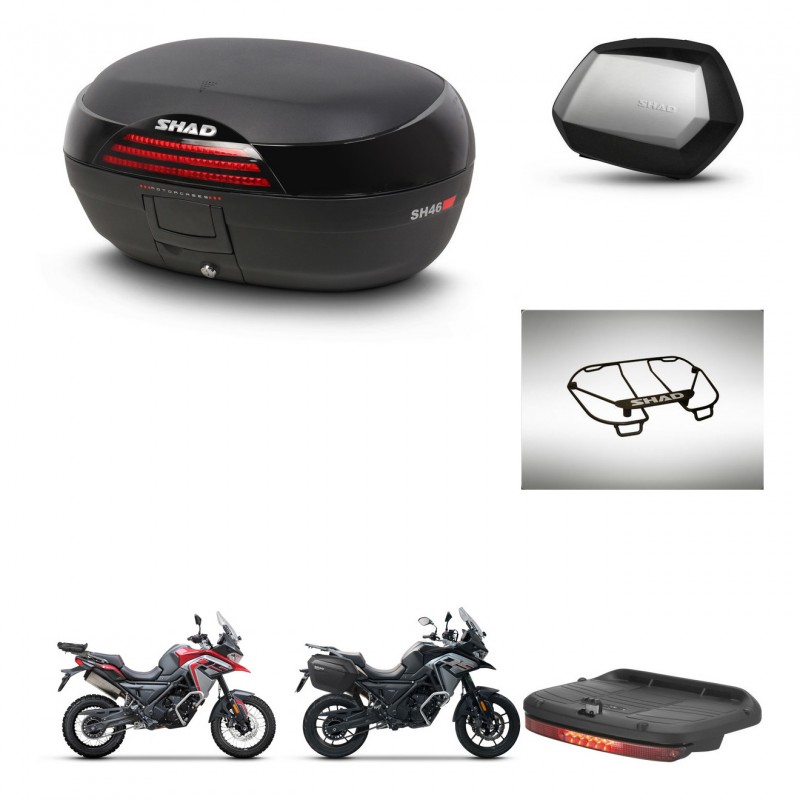 SHAD Maletas SH35 PREMIUM + soporte montaje baul SH46 accesorios 45 L KIT-480462