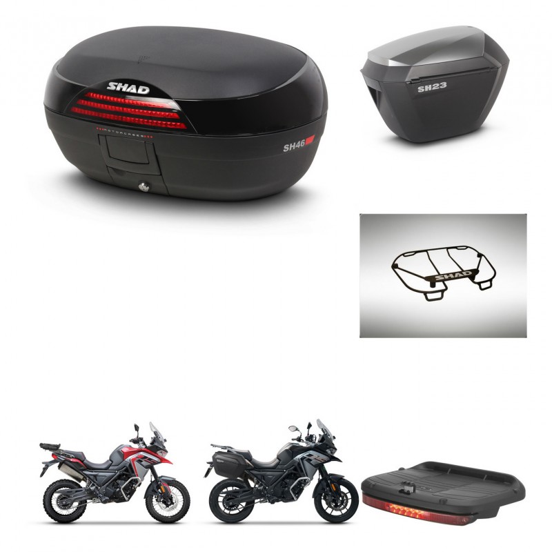 SHAD Maletas sh23 alu + soporte montaje baul SH46 accesorios 45 L KIT-480464