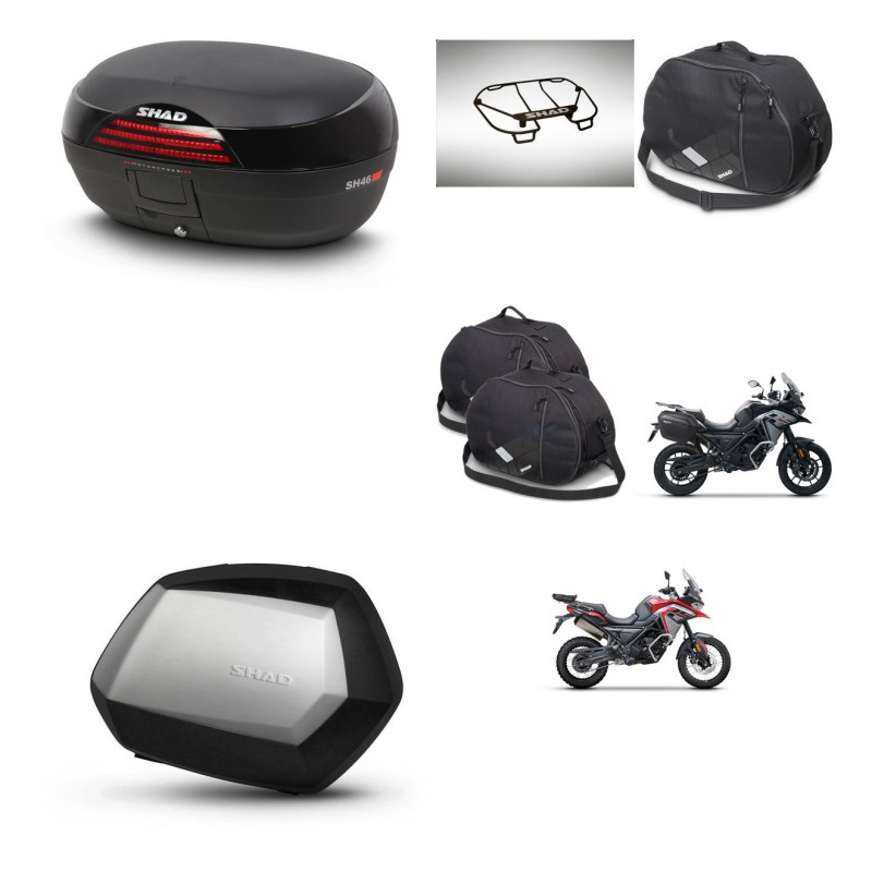 SHAD Maletas SH35 PREMIUM + soporte montaje baul SH46 accesorios 45 L KIT-480469