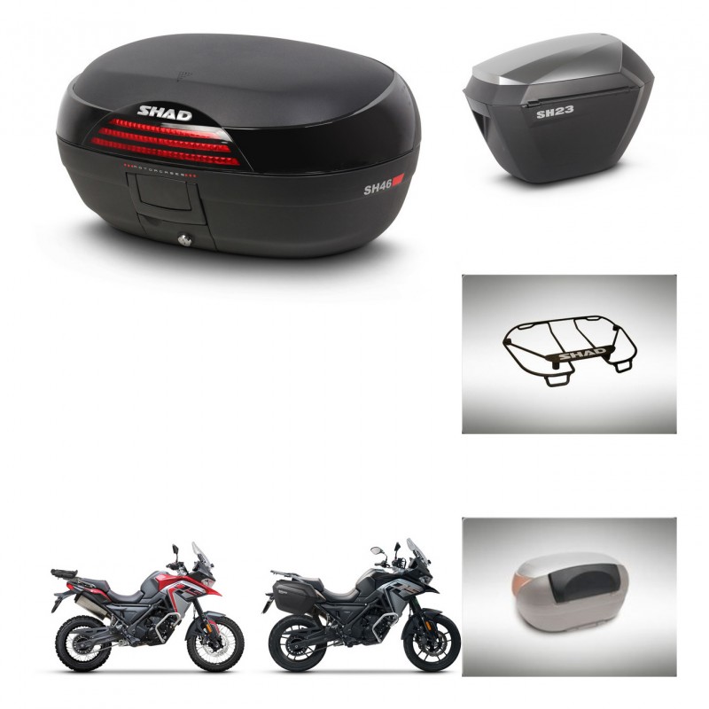 SHAD Maletas sh23 alu + soporte montaje baul SH46 accesorios 45 L KIT-480482