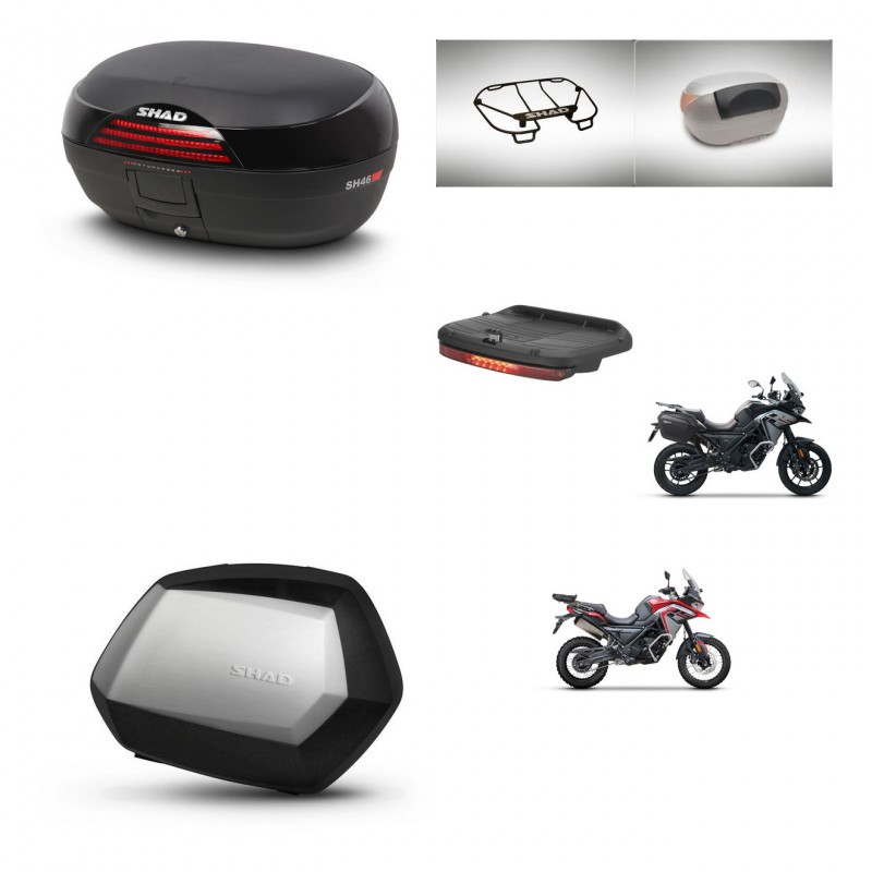 SHAD Maletas SH35 PREMIUM + soporte montaje baul SH46 accesorios 45 L KIT-480486