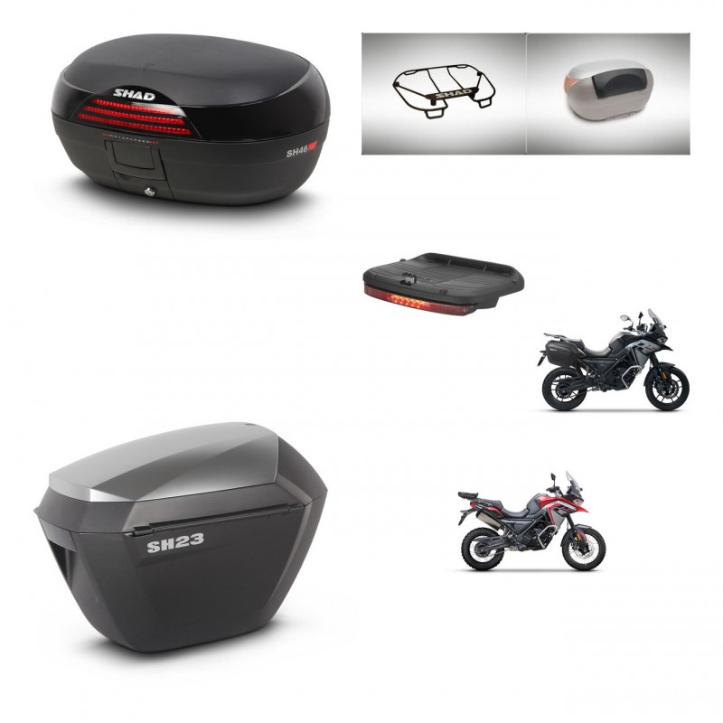 SHAD Maletas sh23 alu + soporte montaje baul SH46 accesorios 45 L KIT-480488