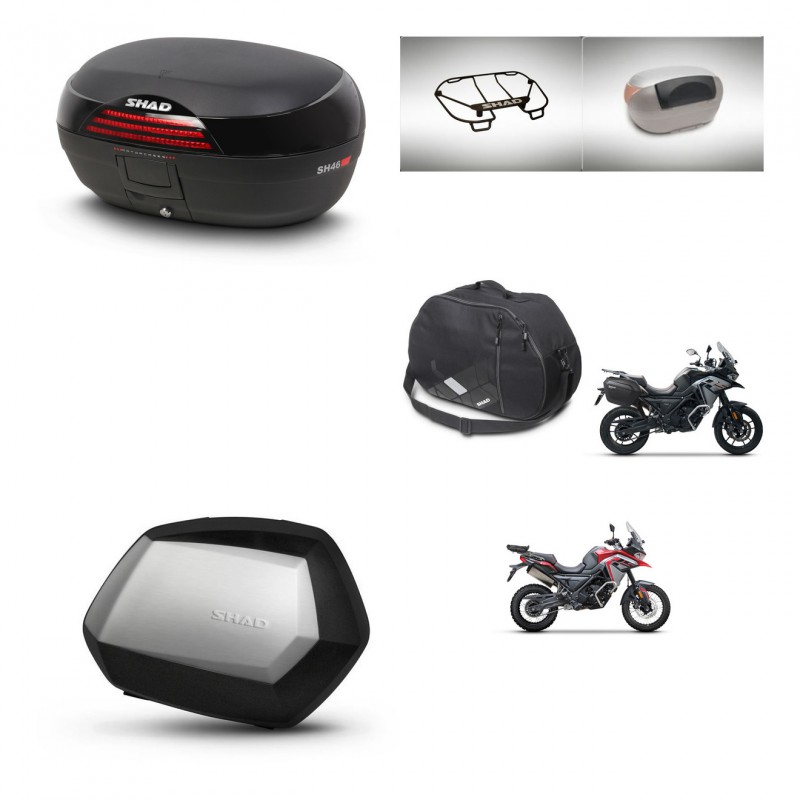 SHAD Maletas SH35 PREMIUM + soporte montaje baul SH46 accesorios 45 L KIT-480492