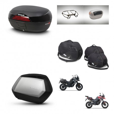 SHAD SH35 PREMIUM suitcases + mounting bracket SH46 trunk accessories 45 L KIT-480493