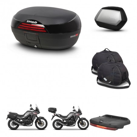 SHAD Maletas SH35 PREMIUM + soporte montaje baul SH46 accesorios 45 L KIT-480511