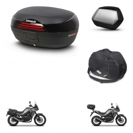 SHAD Maletas SH35 PREMIUM + soporte montaje baul SH46 accesorios 45 L KIT-480516