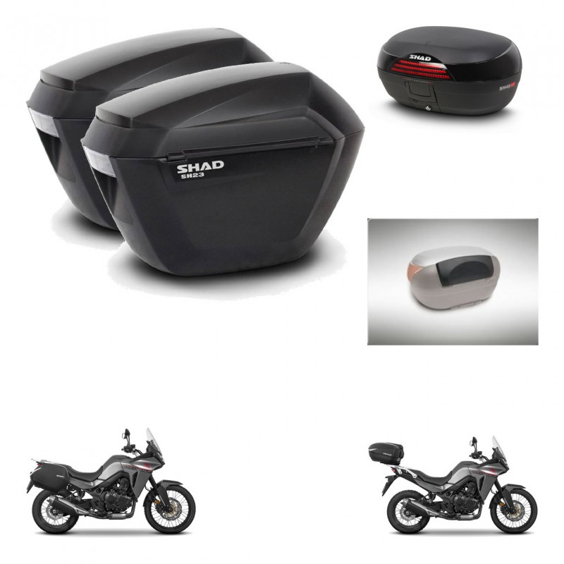 SHAD SH46 trunk + mounting bracket sh23 suitcases accessories 45 L KIT-480527