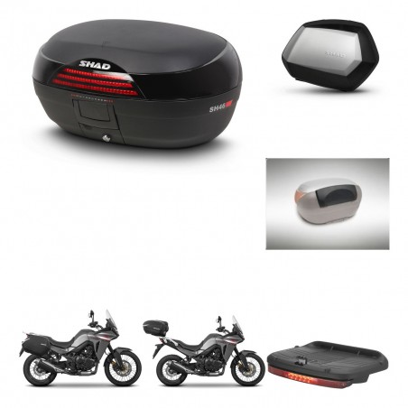SHAD Maletas SH35 PREMIUM + soporte montaje baul SH46 accesorios 45 L KIT-480534