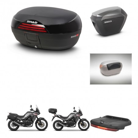 SHAD Maletas sh23 alu + soporte montaje baul SH46 accesorios 45 L KIT-480536