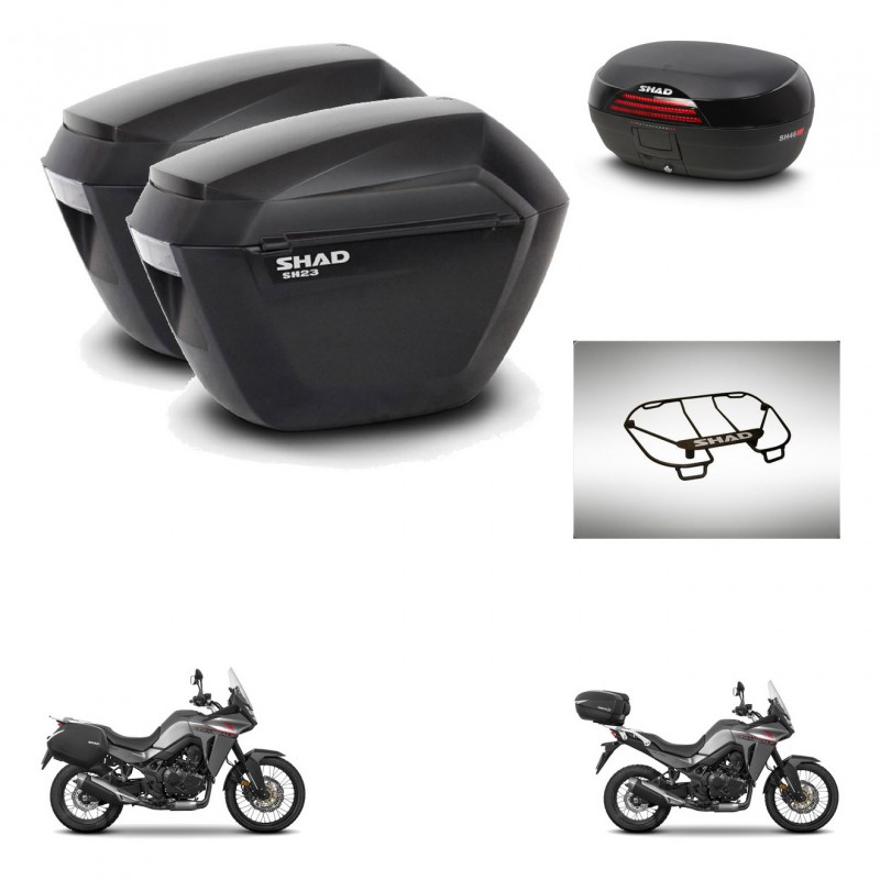 SHAD SH46 trunk + mounting bracket sh23 suitcases accessories 45 L KIT-480551