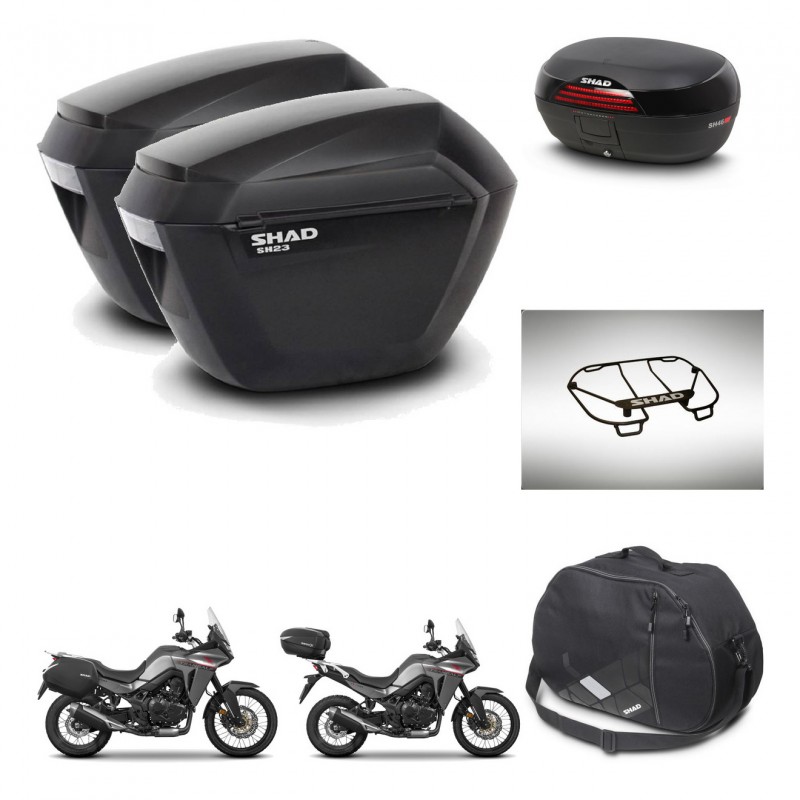 SHAD SH46 trunk + mounting bracket sh23 suitcases accessories 45 L KIT-480563