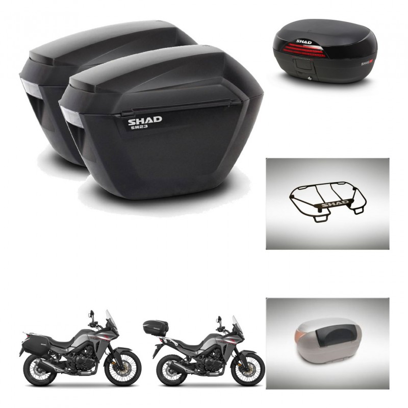 SHAD SH46 trunk + mounting bracket sh23 suitcases accessories 45 L KIT-480575