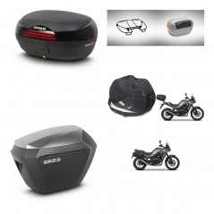 SHAD Maletas sh23 alu + soporte montaje baul SH46 accesorios 45 L KIT-480590
