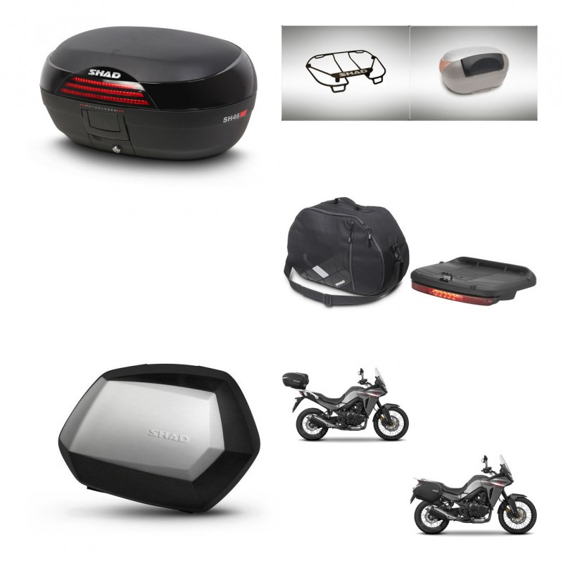 SHAD SH35 PREMIUM suitcases + mounting bracket SH46 trunk accessories 45 L KIT-480594