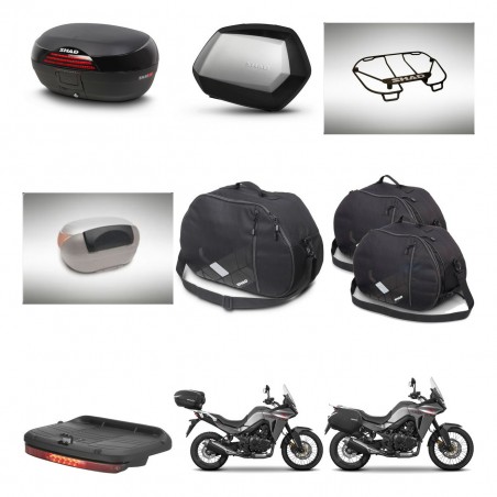 SHAD Maletas SH35 PREMIUM + soporte montaje baul SH46 accesorios 45 L KIT-480595