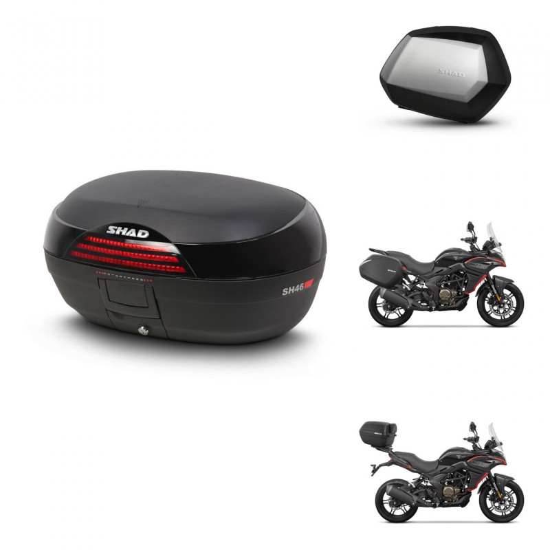 SHAD Maletas SH35 PREMIUM + soporte montaje baul SH46 45 L KIT-480600