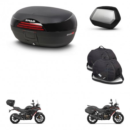 SHAD Maletas SH35 PREMIUM + soporte montaje baul SH46 accesorios 45 L KIT-480601