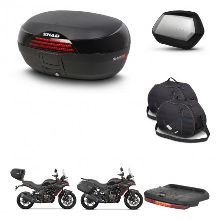 SHAD Maletas SH35 PREMIUM + soporte montaje baul SH46 accesorios 45 L KIT-480607