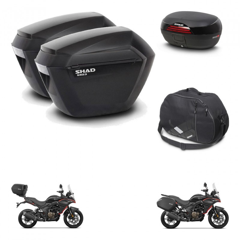 SHAD SH46 trunk + mounting bracket sh23 suitcases accessories 45 L KIT-480611
