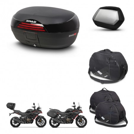 SHAD Maletas SH35 PREMIUM + soporte montaje baul SH46 accesorios 45 L KIT-480613