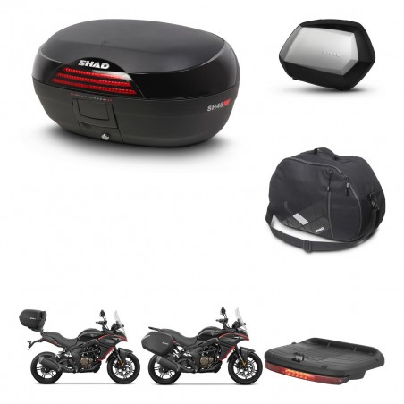 SHAD Maletas SH35 PREMIUM + soporte montaje baul SH46 accesorios 45 L KIT-480618