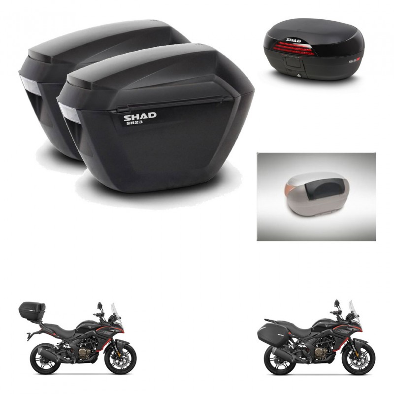 SHAD SH46 trunk + mounting bracket sh23 suitcases accessories 45 L KIT-480623