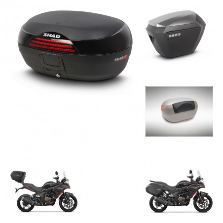 SHAD Maletas sh23 alu + soporte montaje baul SH46 accesorios 45 L KIT-480626