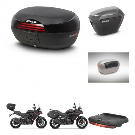 SHAD Maletas sh23 alu + soporte montaje baul SH46 accesorios 45 L KIT-480632