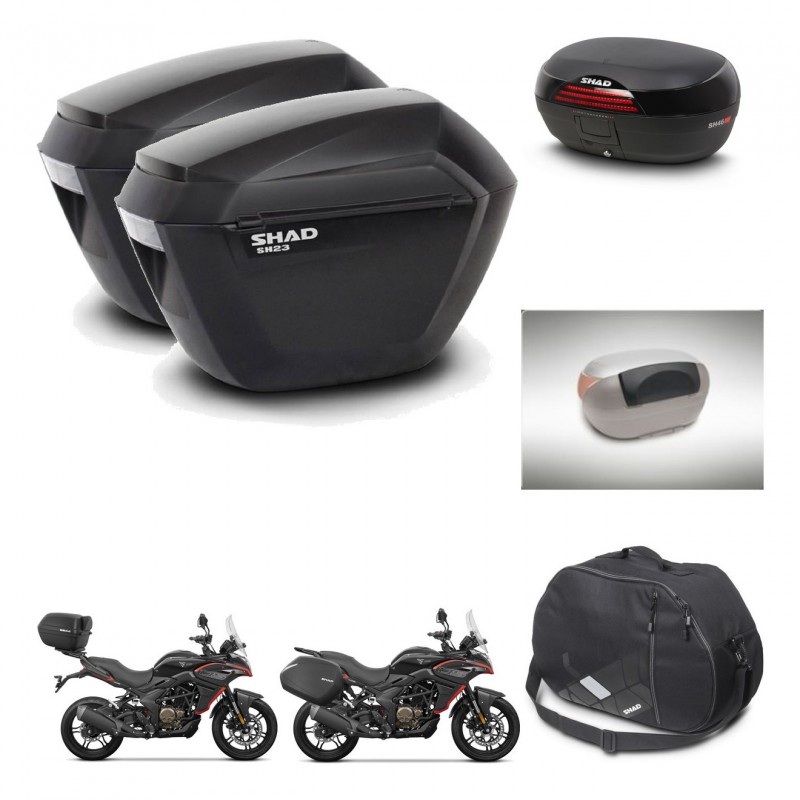 SHAD SH46 trunk + mounting bracket sh23 suitcases accessories 45 L KIT-480635