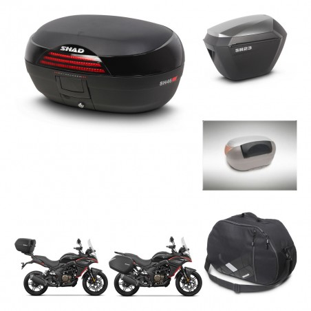 SHAD Maletas sh23 alu + soporte montaje baul SH46 accesorios 45 L KIT-480638