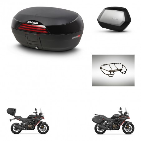 SHAD Maletas SH35 PREMIUM + soporte montaje baul SH46 accesorios 45 L KIT-480648