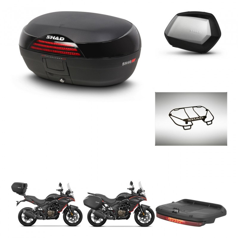SHAD SH35 PREMIUM suitcases + mounting bracket SH46 trunk accessories 45 L KIT-480654