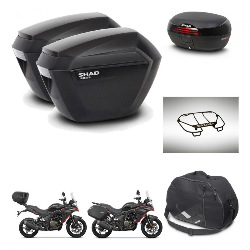 SHAD SH46 trunk + mounting bracket sh23 suitcases accessories 45 L KIT-480659