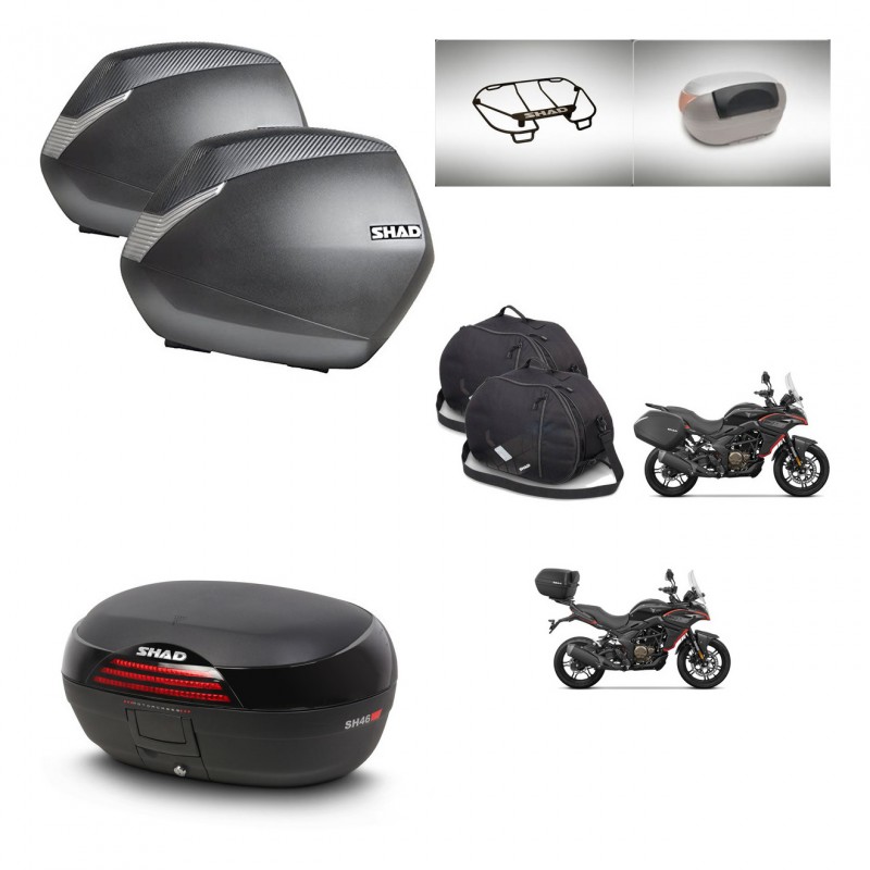 SHAD SH46 trunk + mounting bracket SH36 suitcases accessories 45 L KIT-480670