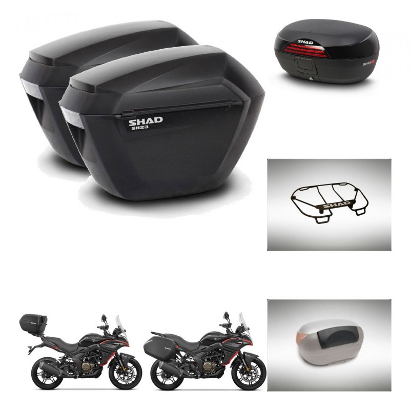 SHAD SH46 trunk + mounting bracket sh23 suitcases accessories 45 L KIT-480671