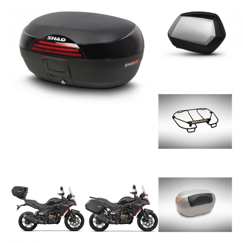 SHAD SH35 PREMIUM suitcases + mounting bracket SH46 trunk accessories 45 L KIT-480672