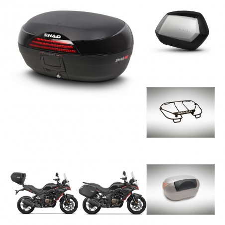 SHAD Maletas SH35 PREMIUM + soporte montaje baul SH46 accesorios 45 L KIT-480672