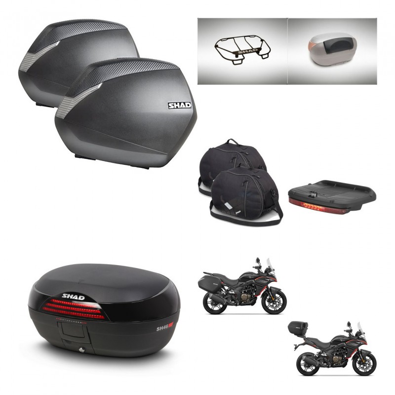 SHAD SH46 trunk + mounting bracket SH36 suitcases accessories 45 L KIT-480676