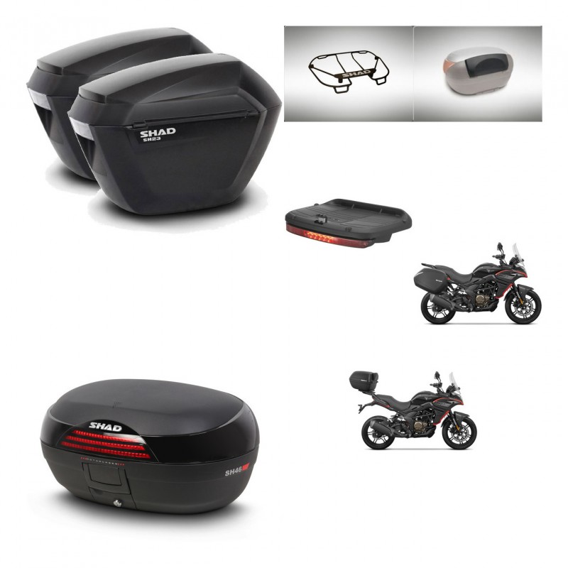 SHAD SH46 trunk + mounting bracket sh23 suitcases accessories 45 L KIT-480677