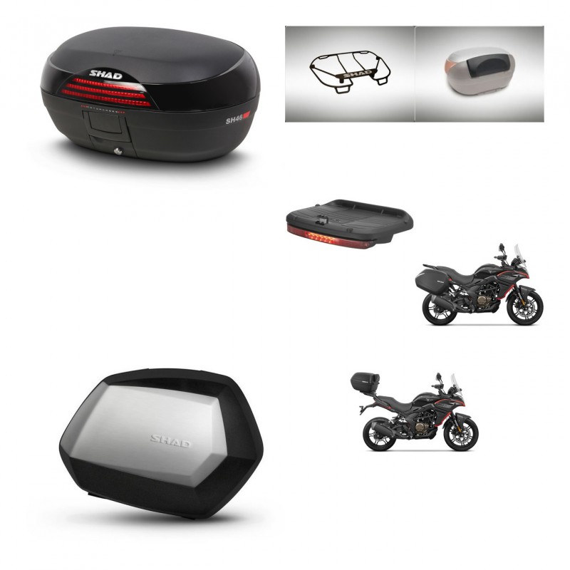 SHAD SH35 PREMIUM suitcases + mounting bracket SH46 trunk accessories 45 L KIT-480678