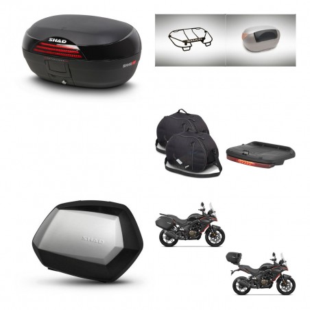 SHAD SH35 PREMIUM suitcases + mounting bracket SH46 trunk accessories 45 L KIT-480679